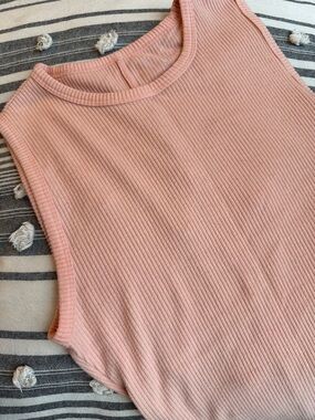 American Eagle Outfitters Plush Ribbed Tank Top - Light Coral